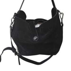 Free People Black 100% Leather Shoulder Bag